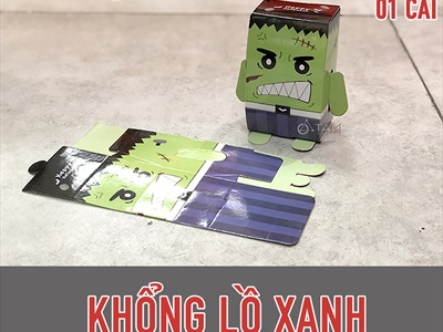 Hộp giấy đựng kẹo Halloween chữ nhật đứng 3 kiểu DIY tự lắp ráp [Cứng cáp - Ráp dễ] DUNGKEO-02