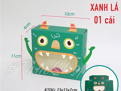 Hộp giấy đựng kẹo Halloween Monster 3 kiểu DIY tự lắp ráp [Cứng cáp - Ráp dễ] DUNGKEO-03