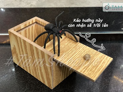 Hộp gỗ đồ chơi hù doạ kéo nắp giật mình [Nhiều con vật - Bất ngờ] DOCHOI-HLW-05