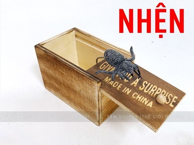 Hộp gỗ đồ chơi hù doạ kéo nắp giật mình [Nhiều con vật - Bất ngờ] DOCHOI-HLW-05