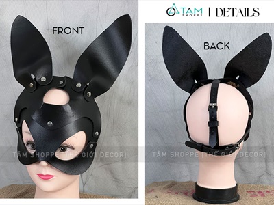 Mặt nạ đai da mèo đen - thỏ Bunny sexy MATNA-103