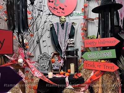 Mặt trăng Halloween tròn Formex 5ly ĐK60cm [Tặng móc treo] FORM-HLW-01