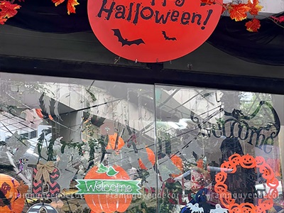 Mặt trăng Halloween tròn Formex 5ly ĐK60cm [Tặng móc treo] FORM-HLW-01