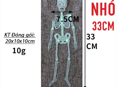 Mô hình bộ xương người dạ quang phát sáng [Nhiều cỡ - Xếp gọn] XUONGNGUOI-03