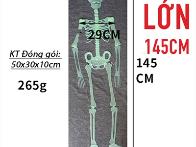 Mô hình bộ xương người dạ quang phát sáng [Nhiều cỡ - Xếp gọn] XUONGNGUOI-03