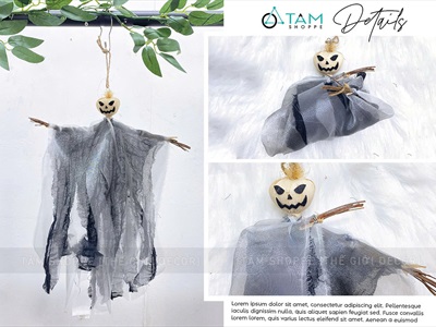 Mô hình con ma đầu tỏi 40cm [Ngộ nghĩnh - Nhiều kiểu] HLW-MAQUY-39