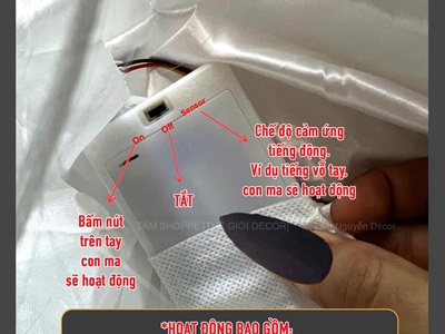 Mô hình con ma treo xích co giật gào thét [Cảm ứng/ Kinh dị] HLW-MAQUY-46