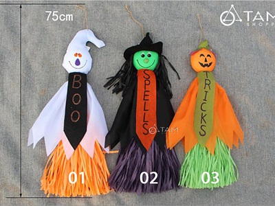 Mô hình con ma giấy thủ công cà vạt lớn [Dài 60cm - Nhiều kiểu] HLW-MAQUY-35
