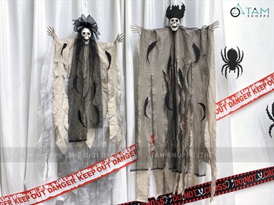 Mô hình con ma cô dâu chú rể vải be đế chế hắc ám [Dài 90cm] HLW-MAQUY-33