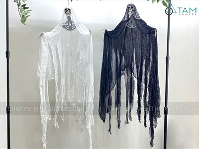 Mô hình con ma xương vai trắng đen 150cm [Đơn giản - Bay bay] HLW-MAQUY-40