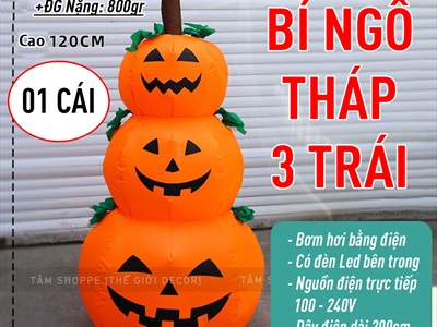 Mô hình Halloween khổng lồ bơm hơi tự động nhiều kiểu [Vải dày - Bơm xịn] BOMHOI-HLW-01