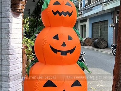 Mô hình Halloween khổng lồ bơm hơi tự động nhiều kiểu [Vải dày - Bơm xịn] BOMHOI-HLW-01