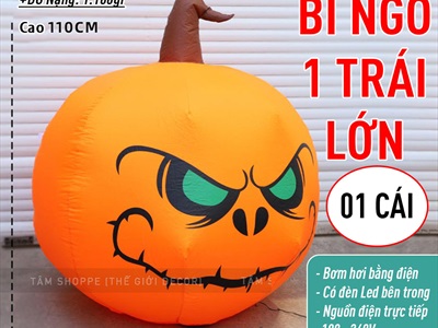 Mô hình Halloween khổng lồ bơm hơi tự động nhiều kiểu [Vải dày - Bơm xịn] BOMHOI-HLW-01