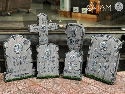 Mô hình tấm bia mộ mút xốp trang trí nhà ma Halloween [Nhiều kiểu - Như thật] TAMBIAMO-02