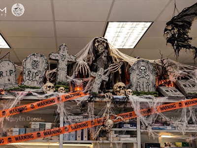 Mô hình tấm bia mộ mút xốp trang trí nhà ma Halloween [Nhiều kiểu - Như thật] TAMBIAMO-02