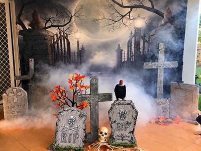 Mô hình tấm bia mộ mút xốp trang trí nhà ma Halloween [Nhiều kiểu - Như thật] TAMBIAMO-02