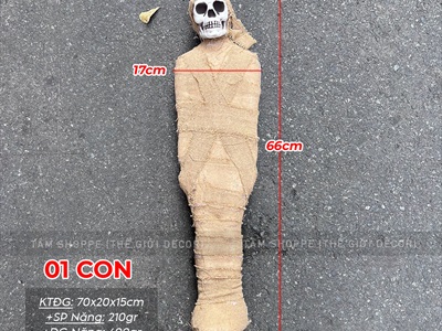 Mô hình xác ướp quấn vải bố [Cao 66cm] HLW-MAQUY-30