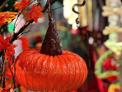 Quả bí ngô Halloween cuốn xoắn dài 4 cỡ [Handmade - Độc lạ] TRAI-BINGO-09