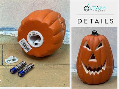 Quả bí ngô Halloween quéo đèn led siêu sáng [3 kiểu/14-16cm] TRAI-BINGO-10