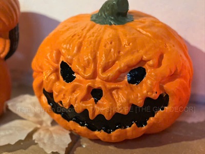 Quả bí ngô Halloween quéo đèn led siêu sáng [3 kiểu/14-16cm] TRAI-BINGO-10