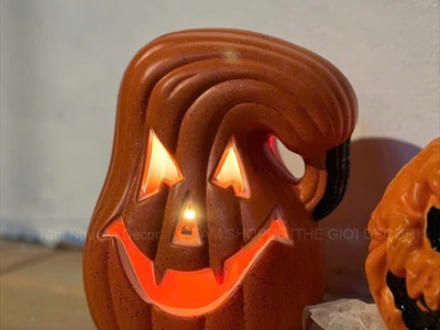 Quả bí ngô Halloween quéo đèn led siêu sáng [3 kiểu/14-16cm] TRAI-BINGO-10
