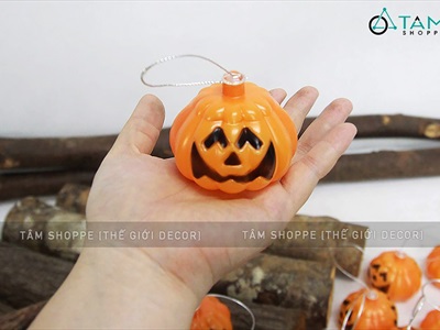 Set 5-10 quả bí ngô Halloween nhựa mini [Nhiều kiểu - Nhựa cứng] TRAI-BINGO-07