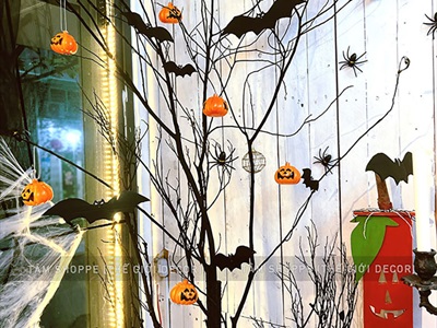 Set 5-10 quả bí ngô Halloween nhựa mini [Nhiều kiểu - Nhựa cứng] TRAI-BINGO-07