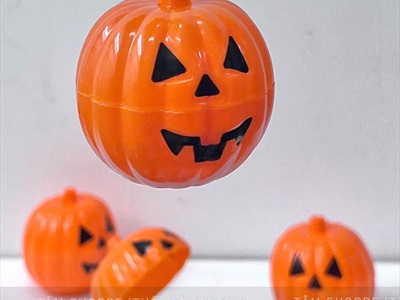 Set 5-10 quả bí ngô Halloween nhựa mini [Nhiều kiểu - Nhựa cứng] TRAI-BINGO-07