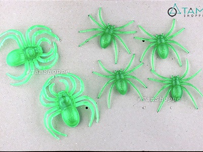 Set 06 con nhện xanh lá dạ quang [Ửng sáng - Nhiều cỡ] TCV-NHEN-10