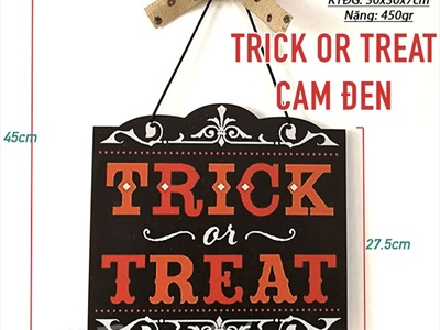 Tranh gỗ Halloween ép giấy 3 kiểu [Dây treo - nền gỗ] TRANHGO-11