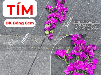 Cành hoa giấy giả trang trí [Nhiều màu - Dài 110cm] CANHHOA-06