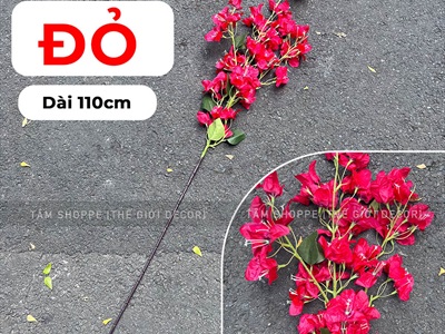 Cành hoa giấy giả trang trí [Nhiều màu - Dài 110cm] CANHHOA-06