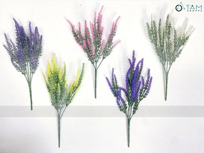 Cành hoa lavender giả phủ bụi [Vintage - Dài 37cm] CANHHOA-05