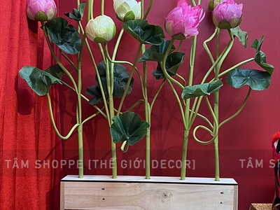 Cành sen dài thân dẻo cao 140cm [Loại đẹp - dễ uốn] CANHHOA-09