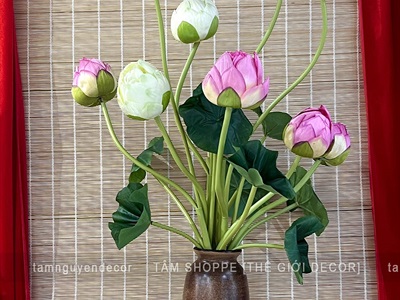 Cành sen dài thân dẻo cao 140cm [Loại đẹp - dễ uốn] CANHHOA-09