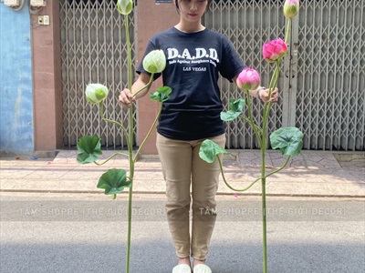 Cành sen dài thân dẻo cao 140cm [Loại đẹp - dễ uốn] CANHHOA-09