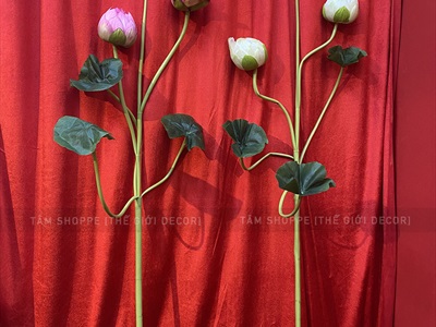 Cành sen dài thân dẻo cao 140cm [Loại đẹp - dễ uốn] CANHHOA-09