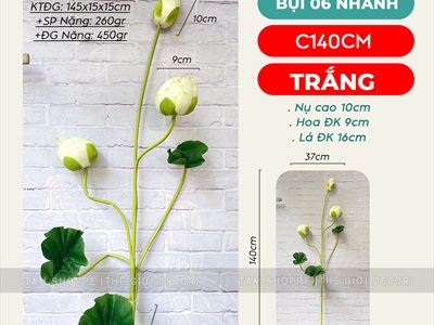 Cành sen dài thân dẻo cao 140cm [Loại đẹp - dễ uốn] CANHHOA-09