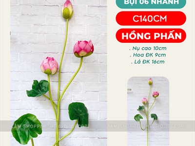 Cành sen dài thân dẻo cao 140cm [Loại đẹp - dễ uốn] CANHHOA-09