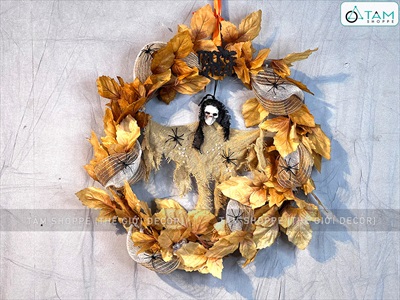 Cành lá phong dài 100cm đủ màu [Giả lá khô - Màu vintage] CANHLA-06