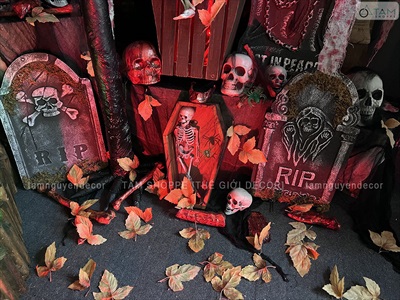 Cành lá phong dài 100cm đủ màu [Giả lá khô - Màu vintage] CANHLA-06