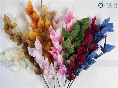 Cành lá phong dài 100cm đủ màu [Giả lá khô - Màu vintage] CANHLA-06