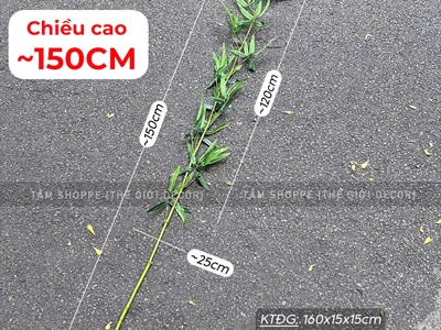 Cành lá tre giả cao150cm [Tự nhiên - Mảnh khảnh] CANHLA-09