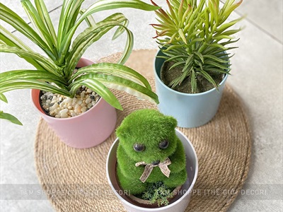 Chậu nhựa trồng cây trụ tròn màu pastel [Có lỗ thoát nước/ Nhiều cỡ] CHAUTRONGCAY-03
