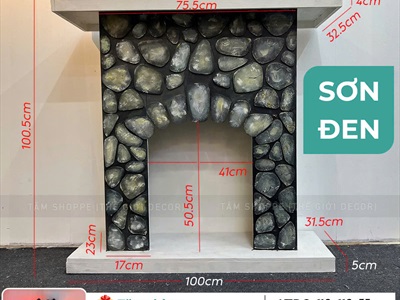 [ORDER 3-5 NGÀY] Mô hình lò sưởi giả đá trang trí tỷ lệ 1:1 [Tặng củi + Dây đèn] LOSUOI-04