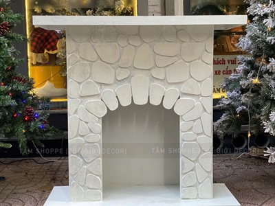 [ORDER 3-5 NGÀY] Mô hình lò sưởi giả đá trang trí tỷ lệ 1:1 [Tặng củi + Dây đèn] LOSUOI-04