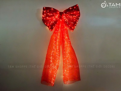 [ORDER 3-5 NGÀY] Nơ vải nhung voan siêu đèn Led [70x150cm - Cắm điện] PK-NO-05