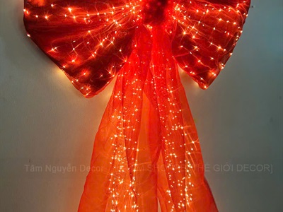 [ORDER 3-5 NGÀY] Nơ vải nhung voan siêu đèn Led [70x150cm - Cắm điện] PK-NO-05