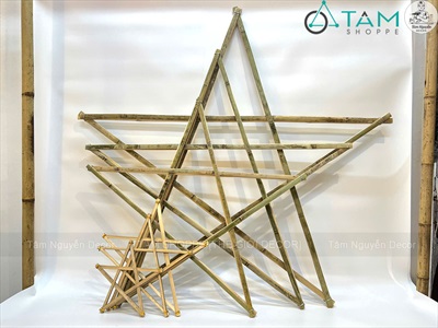 Khung tre lồng đèn ông sao cỡ lớn từ 80cm [Nẹp 2cm/SET tự ráp] LONGDEN-005