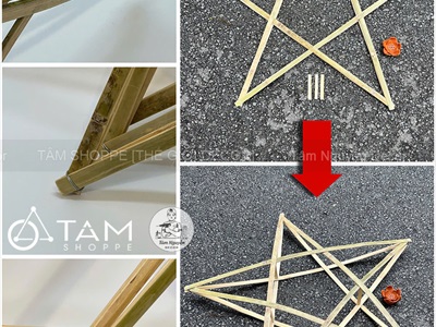 Khung tre lồng đèn ông sao cỡ lớn từ 80cm [Nẹp 2cm/SET tự ráp] LONGDEN-005